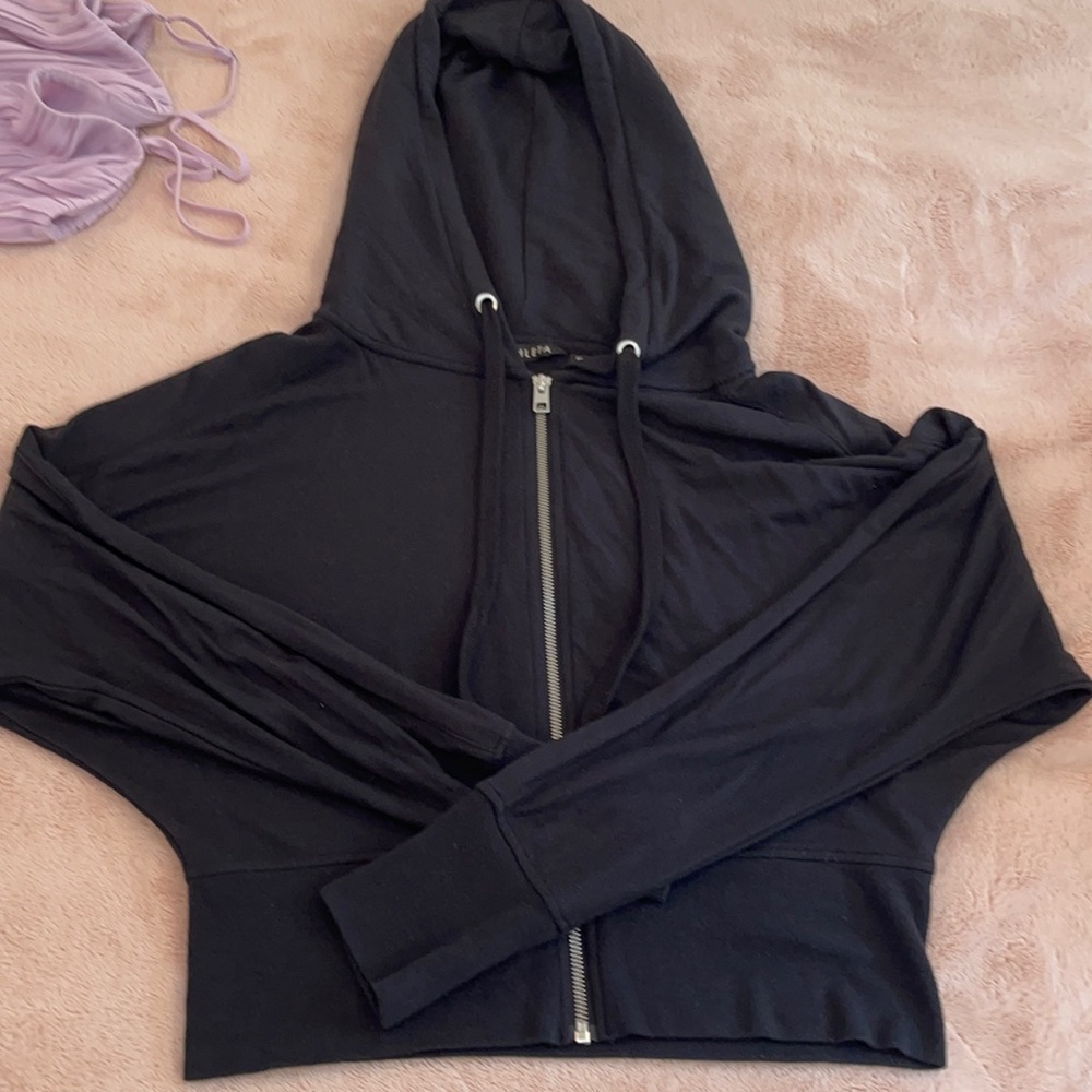 black cropped jacket